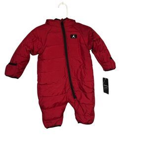 Jordan Baby Jumpman Puffer Snowsuit Red Size 3-6M  NWT BUT FLAWED